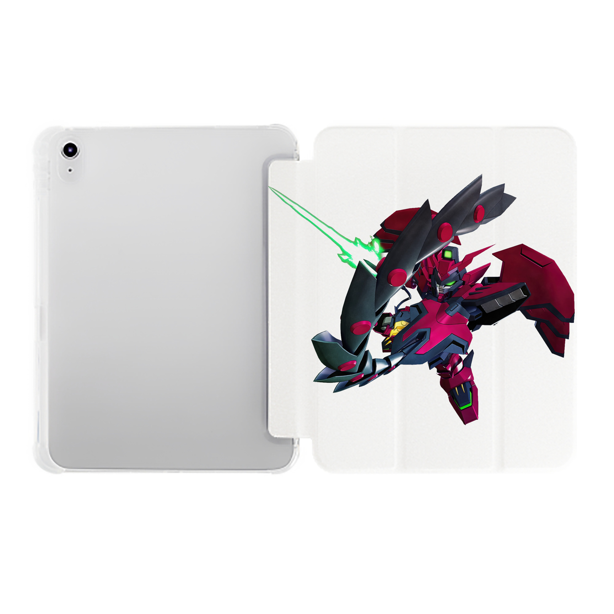 （画像用） 機動戦士ガンダム Mobile Suit Gundam IPad ケース ペン収納付き 三つ折りスタンド PUレザー×シリコン 対応機種9.5/10.5/10.9インチ